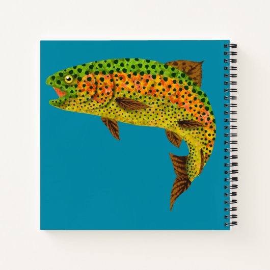 Rainboogforel 1 van Aspen Leaf Notitieboek (Achterkant)