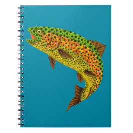 Rainboogforel 1 van Aspen Leaf Notitieboek