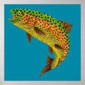 Rainboogforel 1 van Aspen Leaf Poster (Voorkant)