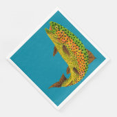 Rainboogforel 1 van Aspen Leaf Servet (Hoek)