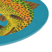 Rainboogforel 1 van Aspen Leaf Snijplank (Hoek)