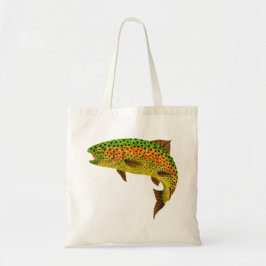 Rainboogforel 1 van Aspen Leaf Tote Bag
