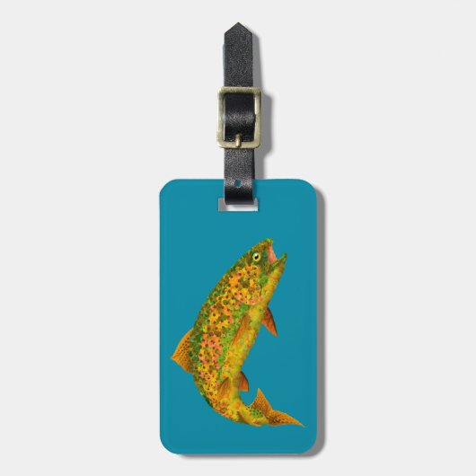 Rainboogforel 2 van Aspen Leaf Bagagelabel (Voorkant verticaal)