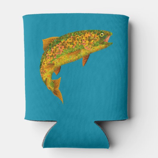 Rainboogforel 2 van Aspen Leaf Blikjeskoeler (Achterkant)