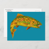 Rainboogforel 2 van Aspen Leaf Briefkaart (Voorkant / Achterkant)