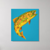 Rainboogforel 2 van Aspen Leaf Canvas Afdruk (Voorkant)