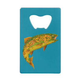 Rainboogforel 2 van Aspen Leaf Creditkaart Flessenopener