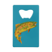 Rainboogforel 2 van Aspen Leaf Creditkaart Flessenopener (Achterkant)