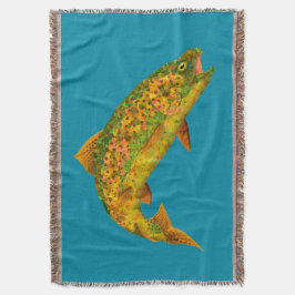 Rainboogforel 2 van Aspen Leaf Deken