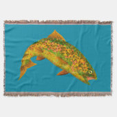 Rainboogforel 2 van Aspen Leaf Deken (Voorkant)