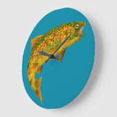 Rainboogforel 2 van Aspen Leaf Grote Klok (Hoek)