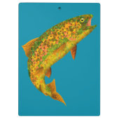 Rainboogforel 2 van Aspen Leaf Klembord (Achterkant)