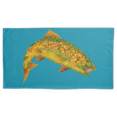 Rainboogforel 2 van Aspen Leaf Kussensloop (Voorkant-Links)