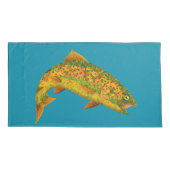 Rainboogforel 2 van Aspen Leaf Kussensloop (Achterkant-Links)