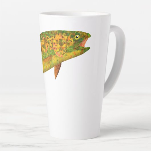 Rainboogforel 2 van Aspen Leaf Latte Mok (Rechterhoek)