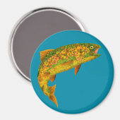 Rainboogforel 2 van Aspen Leaf Magneet (Voorkant / Achterkant)