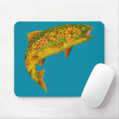 Rainboogforel 2 van Aspen Leaf Muismat (Met muis)