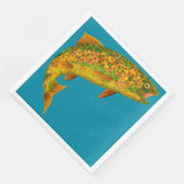 Rainboogforel 2 van Aspen Leaf Servet (Hoek)