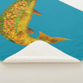 Rainboogforel 2 van Aspen Leaf Sherpa Deken (3/4)