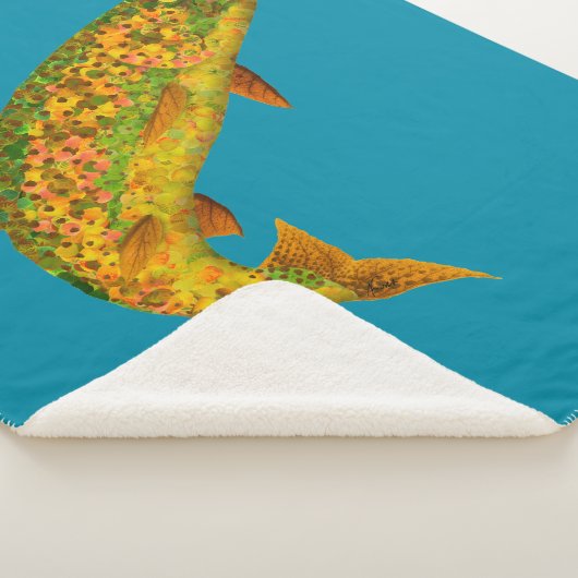 Rainboogforel 2 van Aspen Leaf Sherpa Deken (3/4)