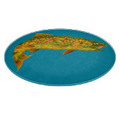 Rainboogforel 2 van Aspen Leaf Snijplank (Hoek)