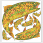 Rainboogforel 2 van Aspen Leaf Sticker (Vel)