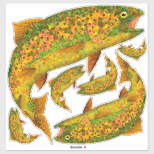 Rainboogforel 2 van Aspen Leaf Sticker