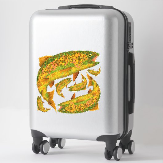 Rainboogforel 2 van Aspen Leaf Sticker (Koffer)