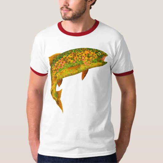 Rainboogforel 2 van Aspen Leaf T-shirt (Voorkant)
