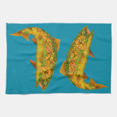 Rainboogforel 2 van Aspen Leaf Theedoek (Horizontaal)