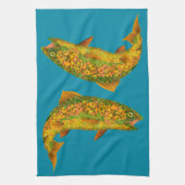 Rainboogforel 2 van Aspen Leaf Theedoek (Verticaal)