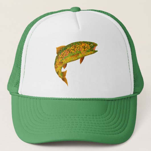 Rainboogforel 2 van Aspen Leaf Trucker Pet (Voorkant)