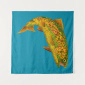 Rainboogforel 2 van Aspen Leaf Wandkleed (Voorkant (horizontaal))