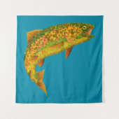 Rainboogforel 2 van Aspen Leaf Wandkleed (Voorkant)