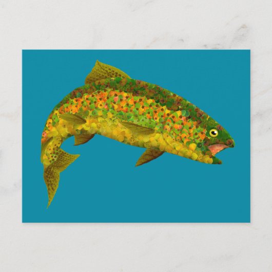 Rainboogforel 3 van Aspen Leaf Briefkaart (Voorkant)