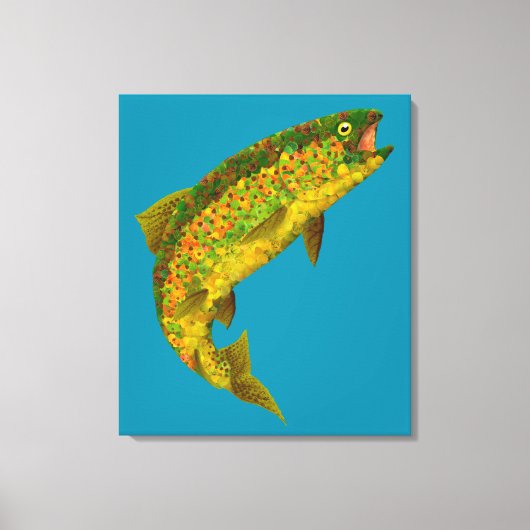 Rainboogforel 3 van Aspen Leaf Canvas Afdruk (Voorkant)
