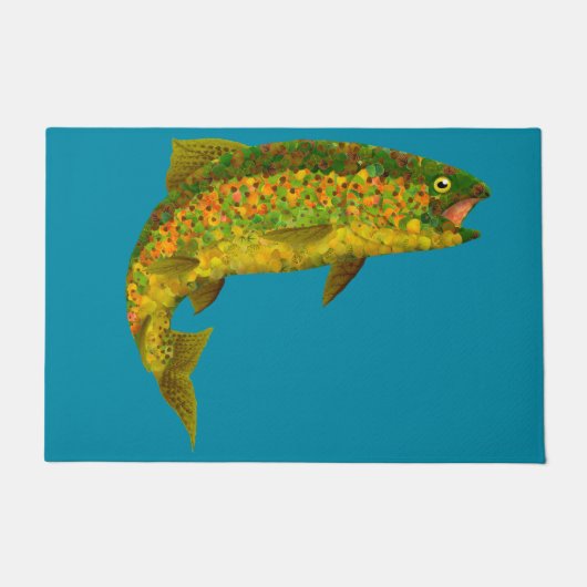 Rainboogforel 3 van Aspen Leaf Deurmat (Voorkant)