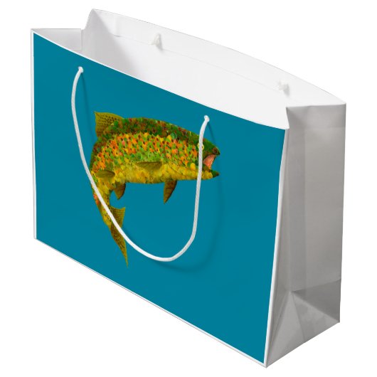 Rainboogforel 3 van Aspen Leaf Groot Cadeauzakje (Achterkant Gekanteld)
