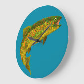 Rainboogforel 3 van Aspen Leaf Grote Klok (Hoek)