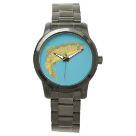 Rainboogforel 3 van Aspen Leaf Horloge