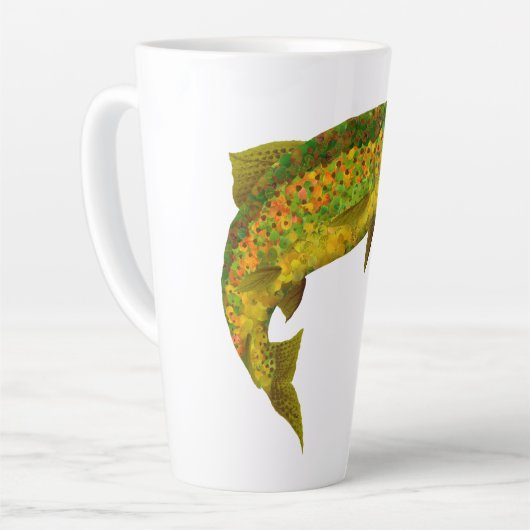 Rainboogforel 3 van Aspen Leaf Latte Mok (Linkerhoek)