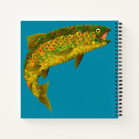 Rainboogforel 3 van Aspen Leaf Notitieboek (Achterkant)