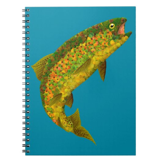 Rainboogforel 3 van Aspen Leaf Notitieboek (Voorkant)