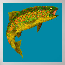 Rainboogforel 3 van Aspen Leaf Poster