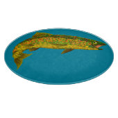 Rainboogforel 3 van Aspen Leaf Snijplank (Hoek)