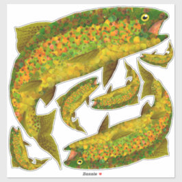 Rainboogforel 3 van Aspen Leaf Sticker