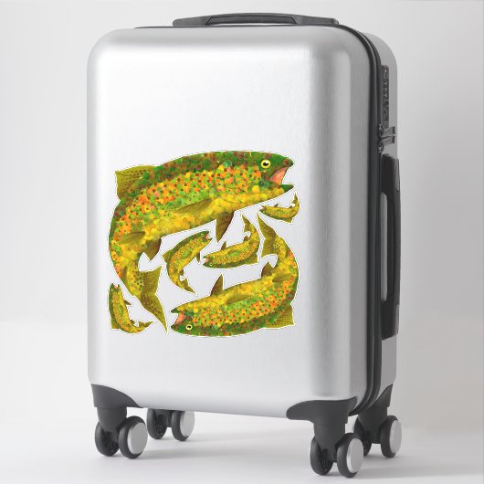 Rainboogforel 3 van Aspen Leaf Sticker (Koffer)