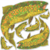 Rainboogforel 3 van Aspen Leaf Sticker (Voorkant)
