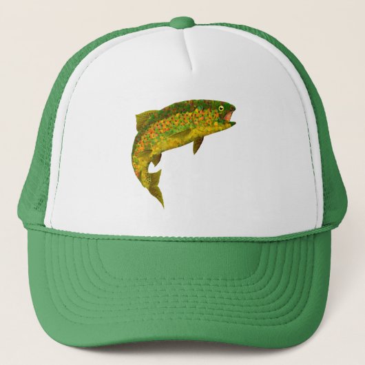 Rainboogforel 3 van Aspen Leaf Trucker Pet (Voorkant)