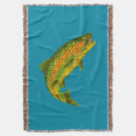 Rainboogforel 4 van Aspen Leaf Deken